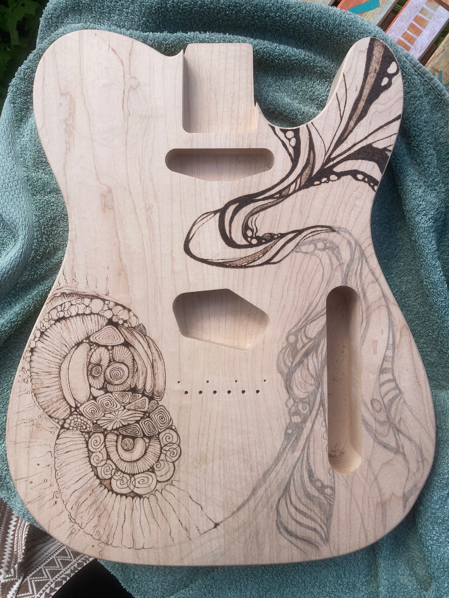 wood-burning telecaster